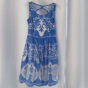 NWT Anthropologie Plenty by Tracy Reese Azure Lace Dress Garden Party